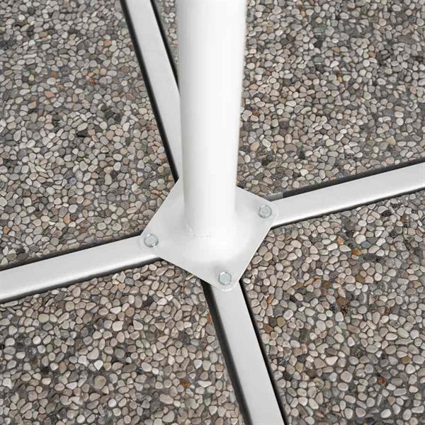 Ombrellone da esterno Illinois bianco con braccio laterale e telo 3m