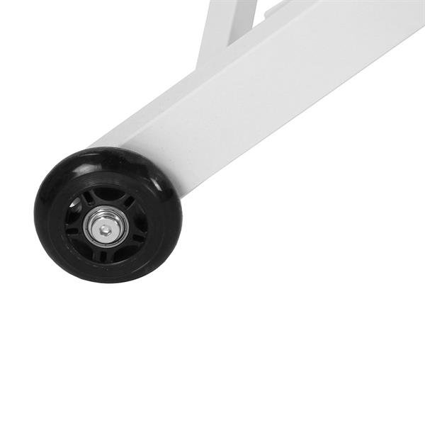 Lettino da giardino con ruote Oasi bianco