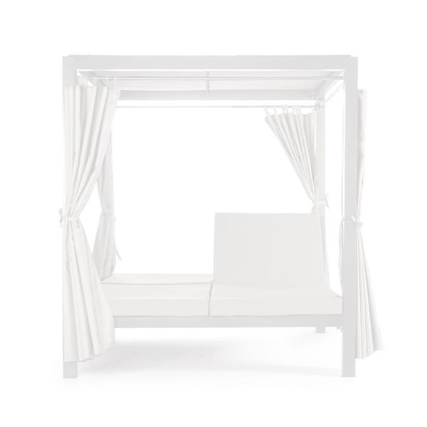 Gazebo con letti da giardino 2 posti