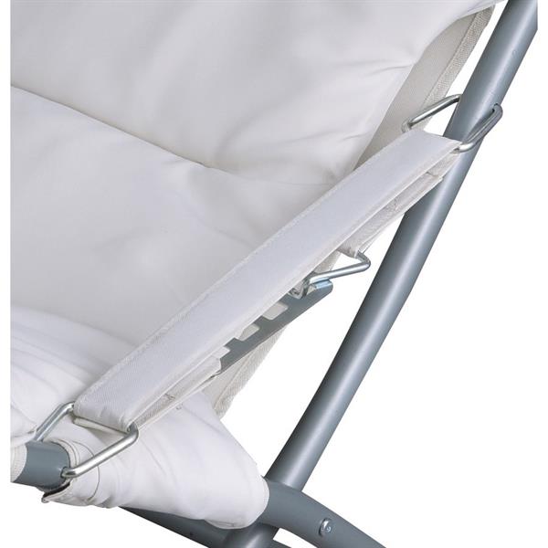 Set di 2 sdraio mare pieghevoli Milly bianco