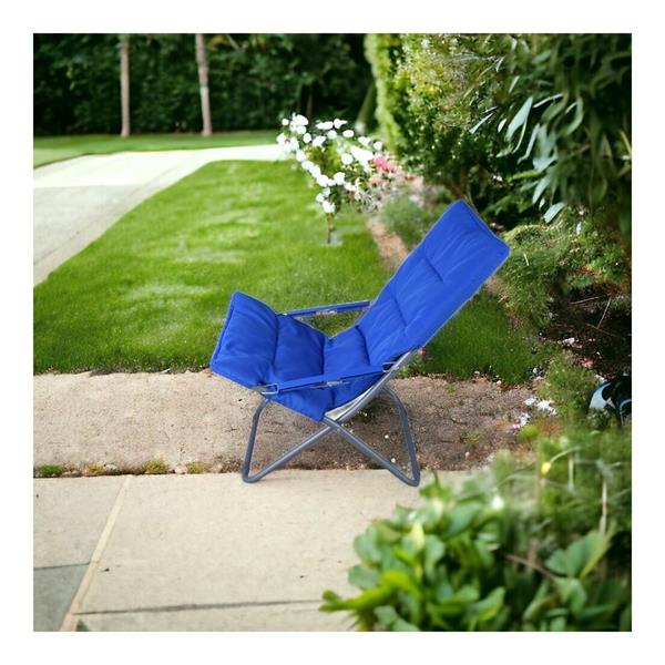 Sdraio mare pieghevole Milly blu - set di 2