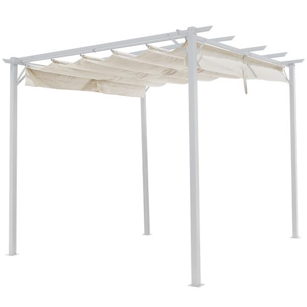 Pergola da esterno con telo scorrevole 2,86 x 2,86