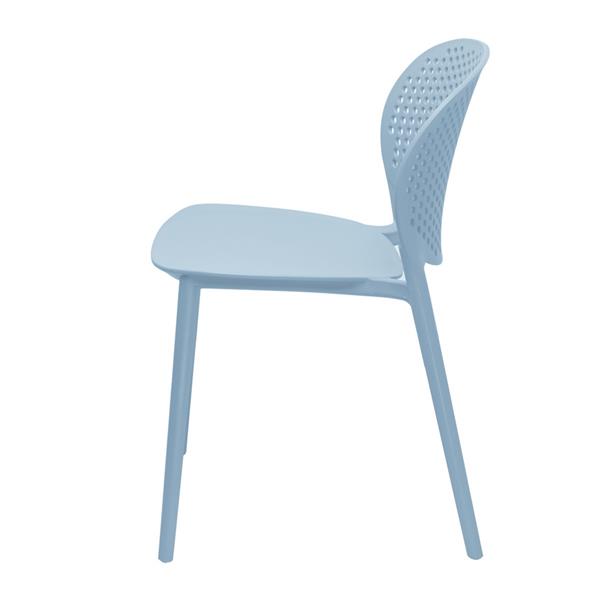 Set da quattro sedie esterne azzurre modello Lolly