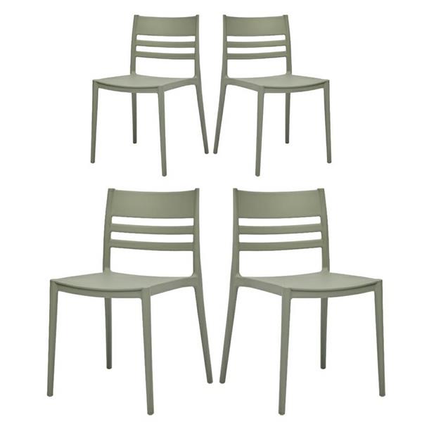 Set da 4 sedie da esterno Deisy verde scuro
