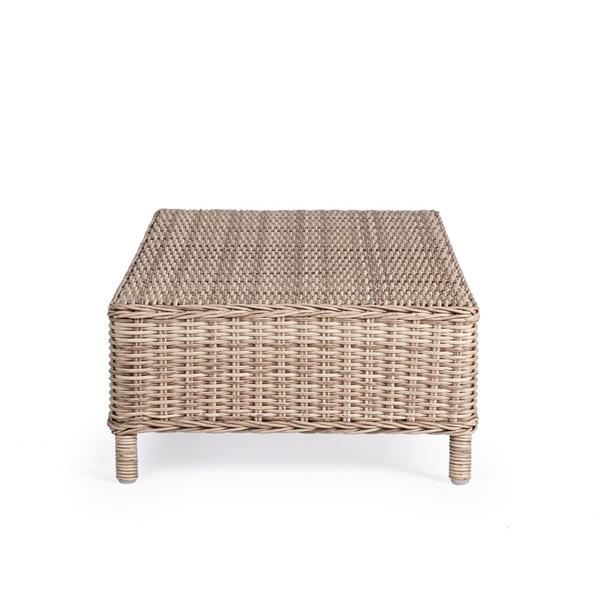Set divano poltrone e tavolo da giardino in rattan Kalef