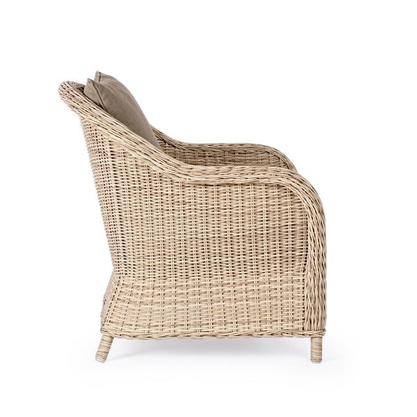 Set divano poltrone e tavolo da giardino in rattan Kalef