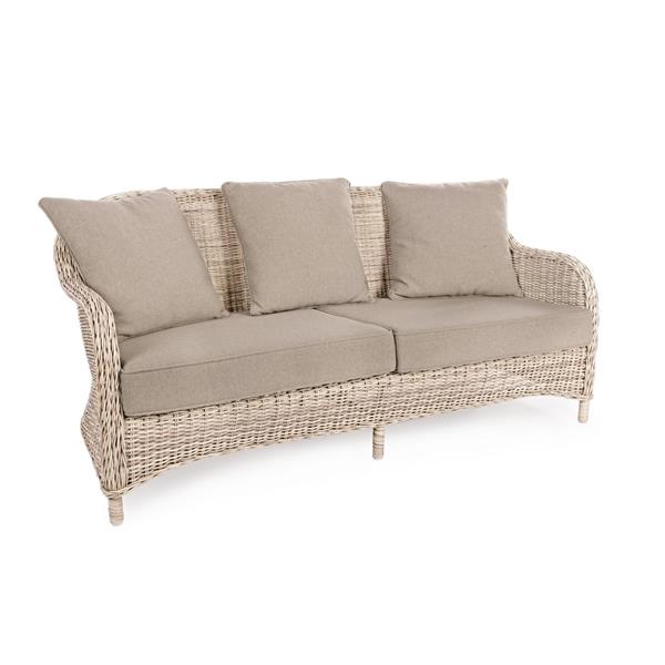 Set divano poltrone e tavolo da giardino in rattan Kalef