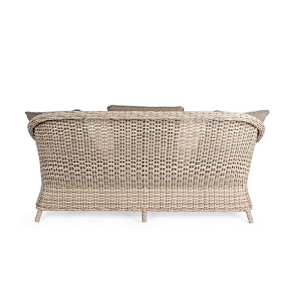 Set divano poltrone e tavolo da giardino in rattan Kalef