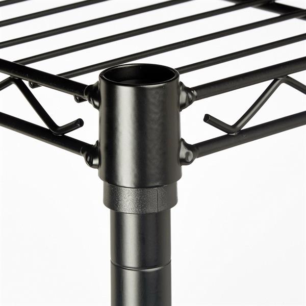 Scaffale acciaio cromato con ruote 4 ripiani 90x35x137 cm