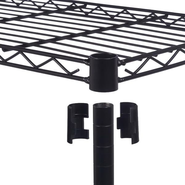 Scaffale acciaio cromato con ruote 4 ripiani 90x35x137 cm