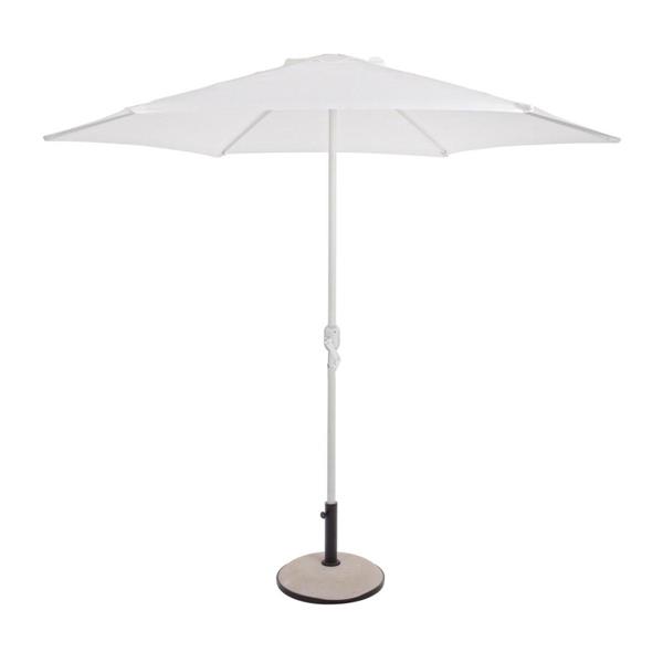 Ombrellone da giardino diametro 270 cm con palo centrale bianco - Kela