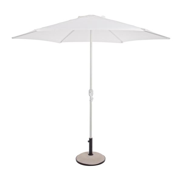 Ombrellone da giardino diametro 270 cm con palo centrale bianco - Kela
