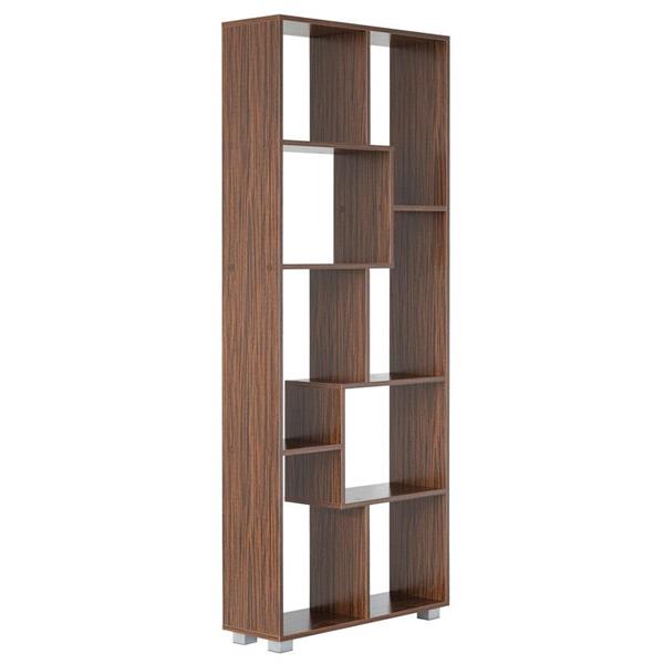 Libreria in legno da ufficio cameretta rovere scuro 178x70x24 cm