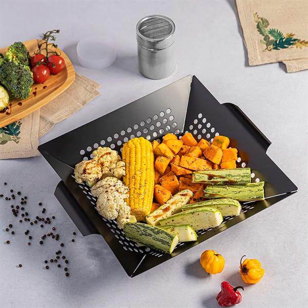 Cestello per barbecue in acciaio - cesto grill bbq per verdure