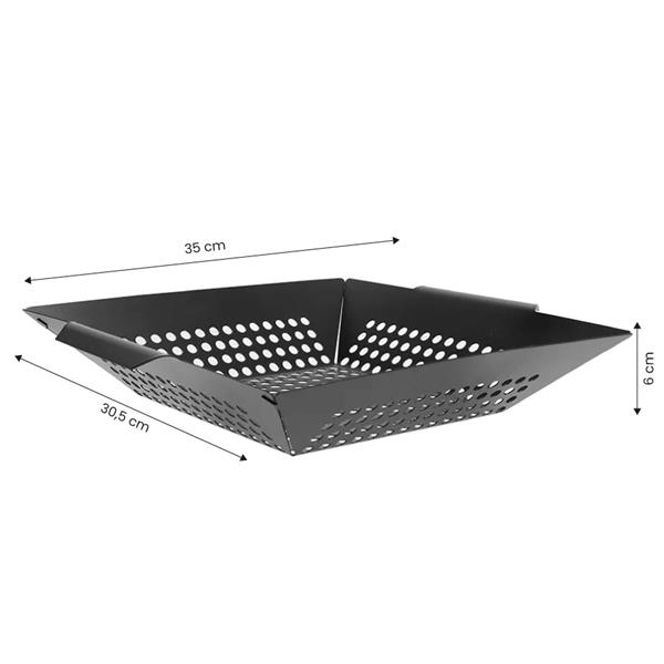 Cestello per barbecue in acciaio - cesto grill bbq per verdure