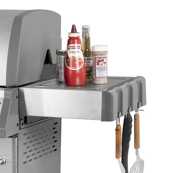 Barbecue a gas 4 fuochi in acciaio inox con termometro integrato Master