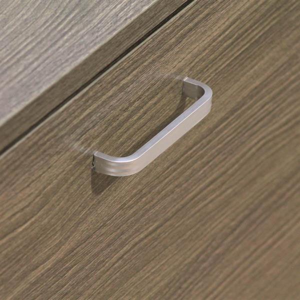 Scarpiera 2 ante 63x80 cm in legno rovere grigio