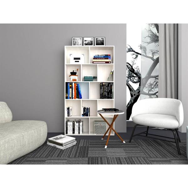 Mobile Libreria moderno in legno bianco 180x100x25