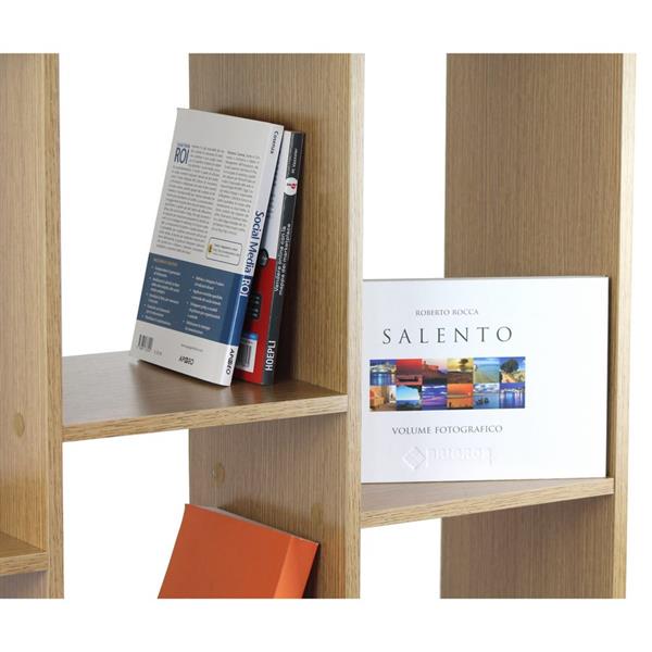 Libreria di design moderna 120x150 color legno chiaro