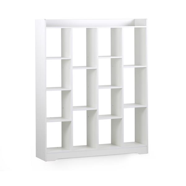 Libreria da salotto con design moderno bianco