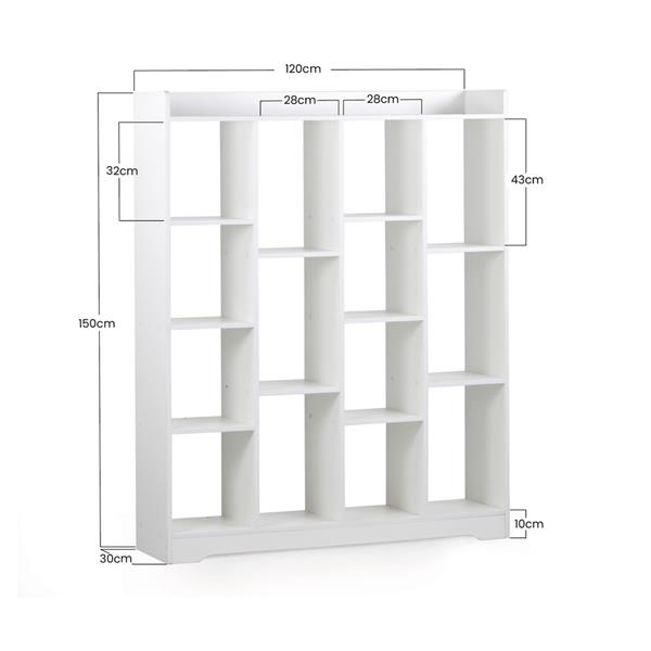 Libreria da salotto con design moderno bianco