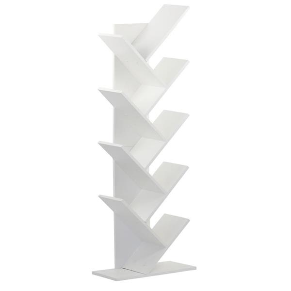 Libreria porta riviste 50x25x141 cm bianco opaco - Tree