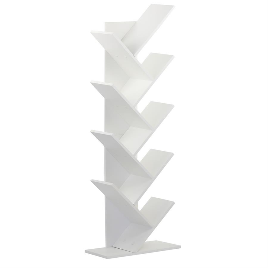 Libreria porta riviste 50x25x141 cm bianco opaco - Tree