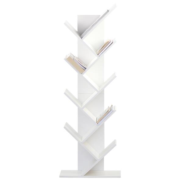 Libreria porta riviste 50x25x141 cm bianco opaco - Tree