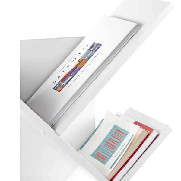 Libreria porta riviste 50x25x141 cm bianco opaco - Tree