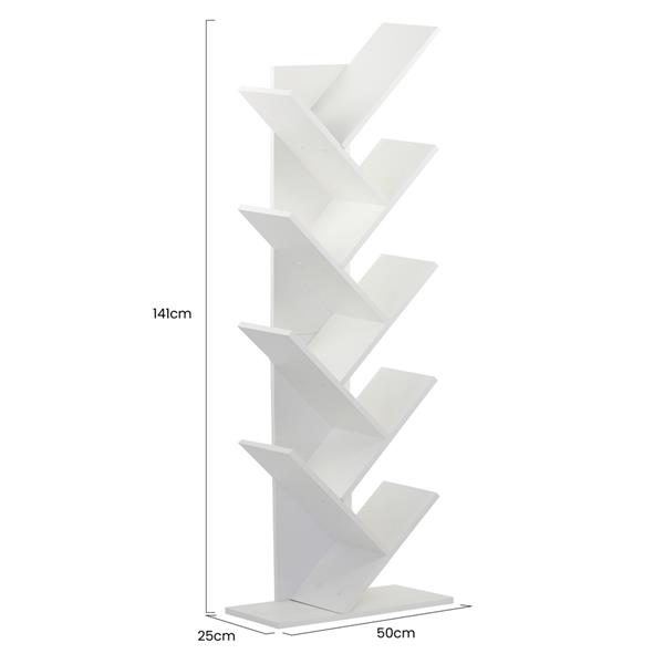 Libreria porta riviste 50x25x141 cm bianco opaco - Tree