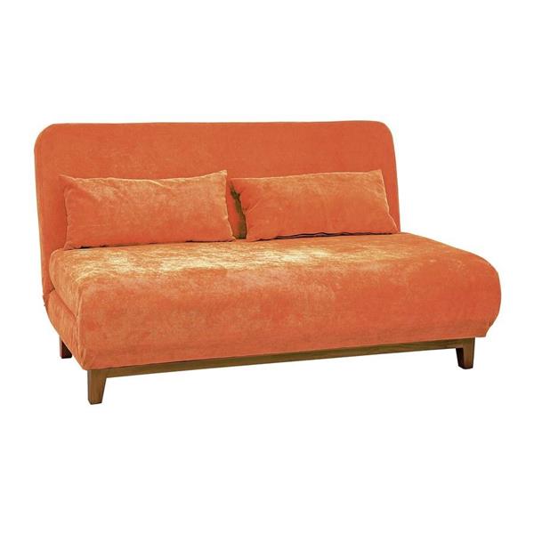 Divano-letto traformabile Basil arancione apribile a due posti