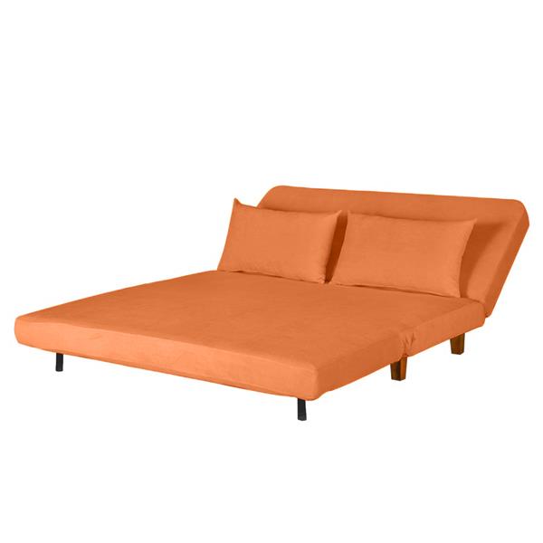 Divano-letto traformabile arancione apribile a due posti- Basil