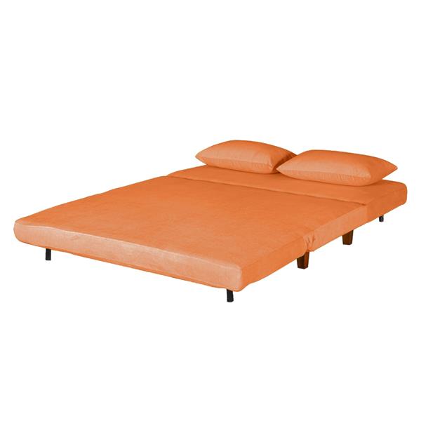 Divano-letto traformabile arancione apribile a due posti- Basil
