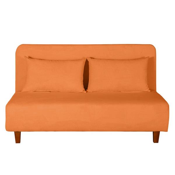 Divano-letto traformabile arancione apribile a due posti- Basil