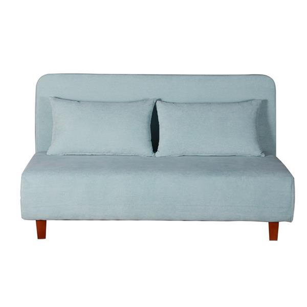 Divano letto trasformabile due posti con cuscini facile da aprire - Basil
