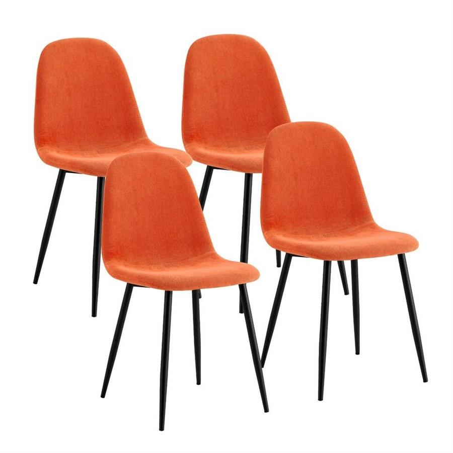 Set da 4 Sedie design da salotto imbottite Orange - Bella
