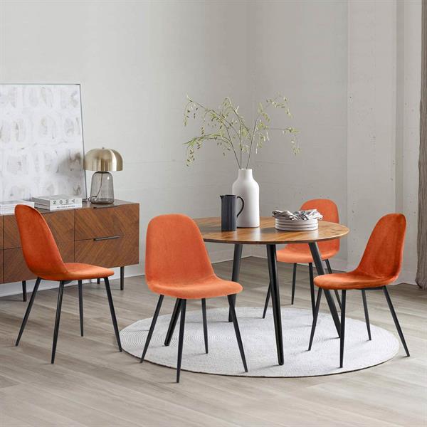 Set da 4 Sedie design da salotto imbottite Orange - Bella