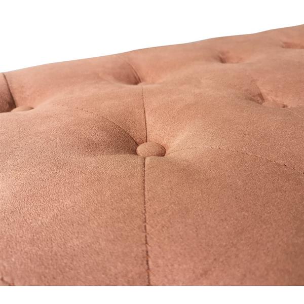 Panca pouf contenitore baule in velluto mattone - Pampa