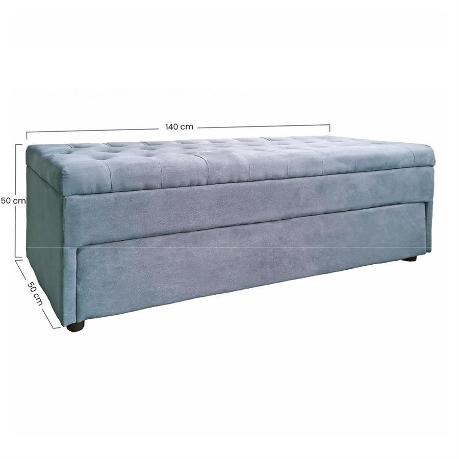 VidaXL Panca Imbottita In Velluto Blu Con Schienale Onda - 119,5x64,5x75 Cm - Per Ingresso O Corridoio