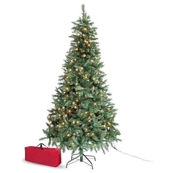 Albero di Natale artificiale con luci led integrate 210 cm