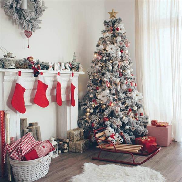 Albero di Natale Slim Thurn Innevato con Luci Led Integrate cm. 210  BIZZOTTO - 0936451