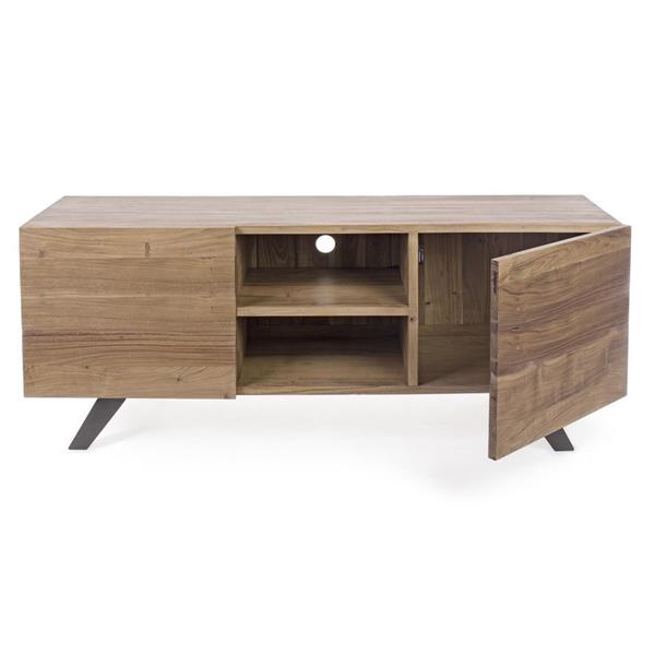 Mobile tv in legno 2 ante con gambe in metallo 160 cm Achille