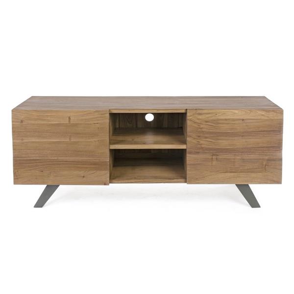 Mobile tv in legno 2 ante con gambe in metallo 160 cm Achille