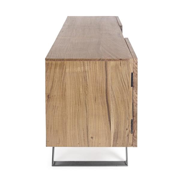 Mobile tv in legno 2 ante con gambe in metallo 160 cm Achille