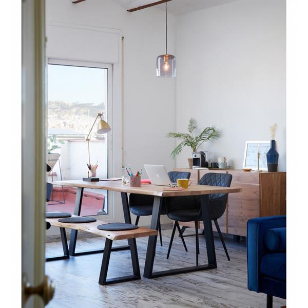 Credenza in legno 3 ante con ripiani interni e gambe metallo Achille