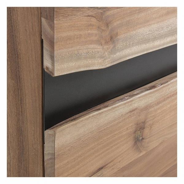 Credenza 3 ante in legno con rifiniture e piedi in metallo 145 cm Achille