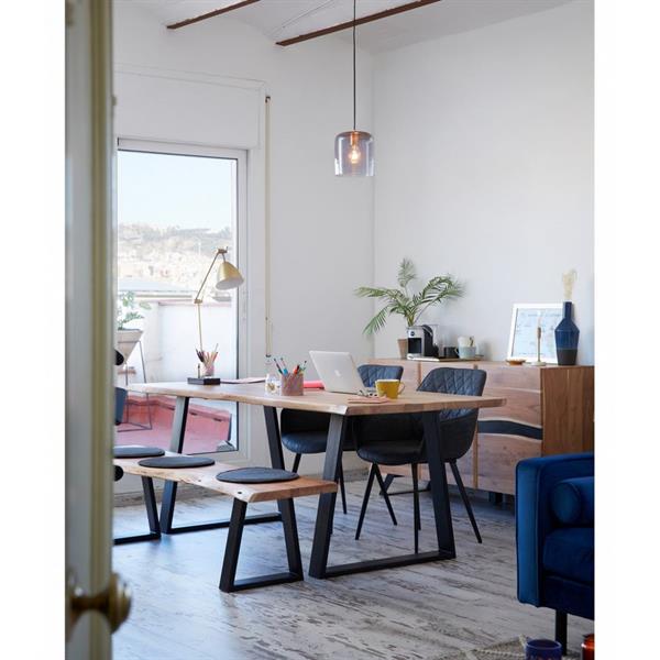 Credenza 3 ante in legno con rifiniture e piedi in metallo 145 cm Achille