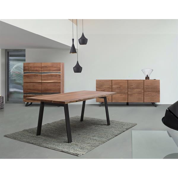 Buffet in legno massello 4 ante con ripiani interni 200 cm Achille