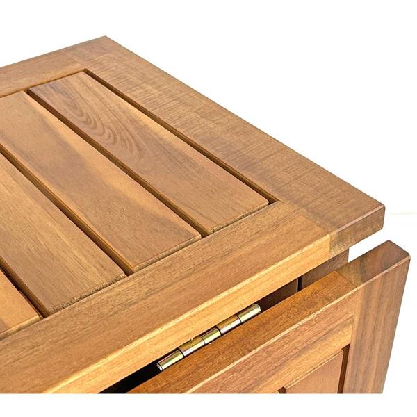 Set tavolo e 4 sedie da esterno in legno richiudibile 110x90 cm Vittoria
