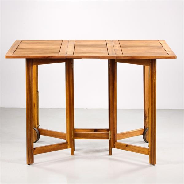 Set tavolo e 4 sedie da esterno in legno richiudibile 110x90 cm - Vittoria